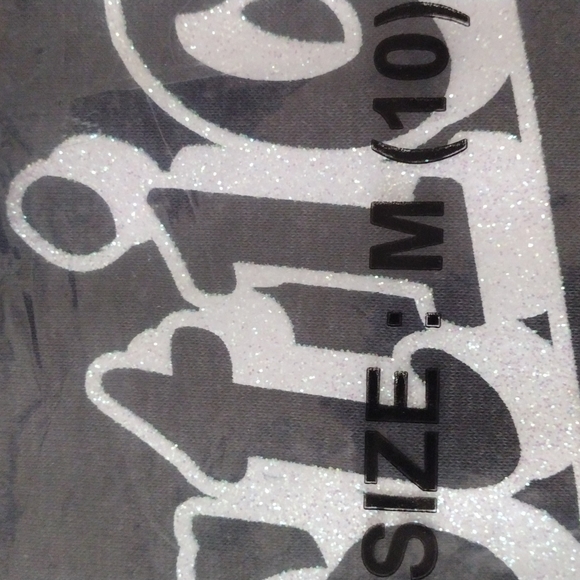 Justice Graphic Hoodie Glitter Branded Fleece. M(10) - Picture 6 of 15